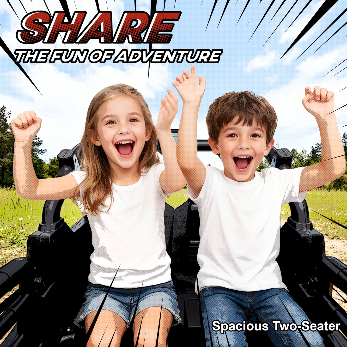 24V Electric Ride on Car, 2-Seater Electric Car for Kids with Remote, Bluetooth, Soft Start, Suspension Spring, Orange