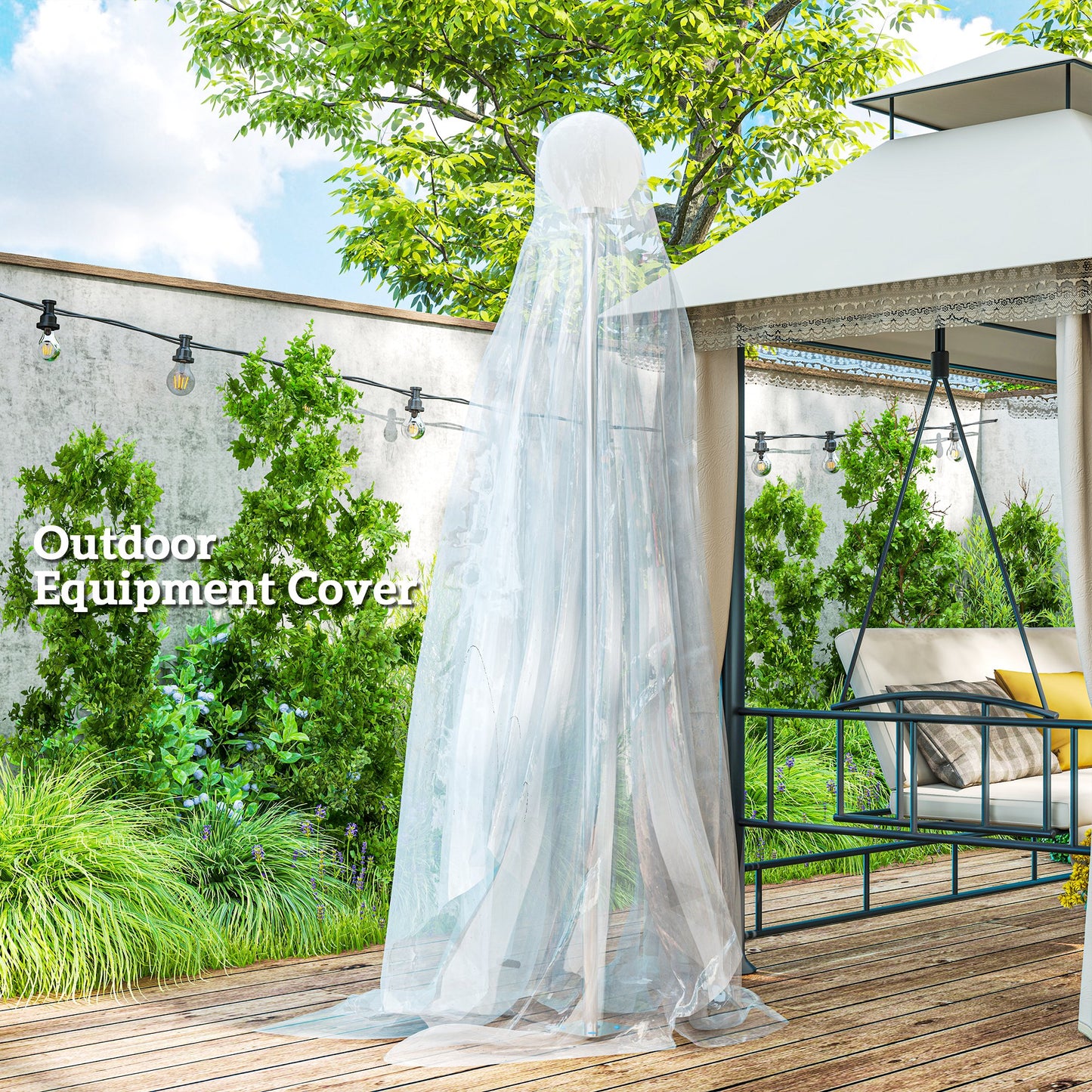 6 X 10m Heavy Duty (150um/6mil) Polyethylene Greenhouse Cover Replacement, UV Resistant Waterproof Plastic Polytunnel Cover