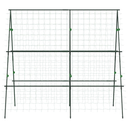 Garden Cucumber Trellis for Climbing Plants, A-Frame Trellis Plant Support with Climbing Net