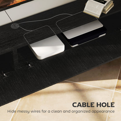 180cm Floating TV Stand, Wall Mount TV Unit with Cable Management Hole, Fits up to 72" TV, Black