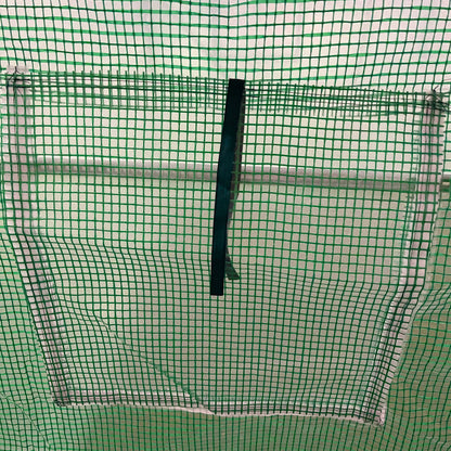 Walk-in Polytunnel Greenhouse, Outdoor Garden Tunnel Greenhouse Tent with Zipped Roll-Up Door and 8 Mesh Windows, 4 x 2M