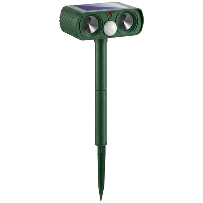 Ultrasonic Cat Repellent, PIR Motion Sensor 110°, LED Flash, Solar Cat Deterrents for Gardens UK