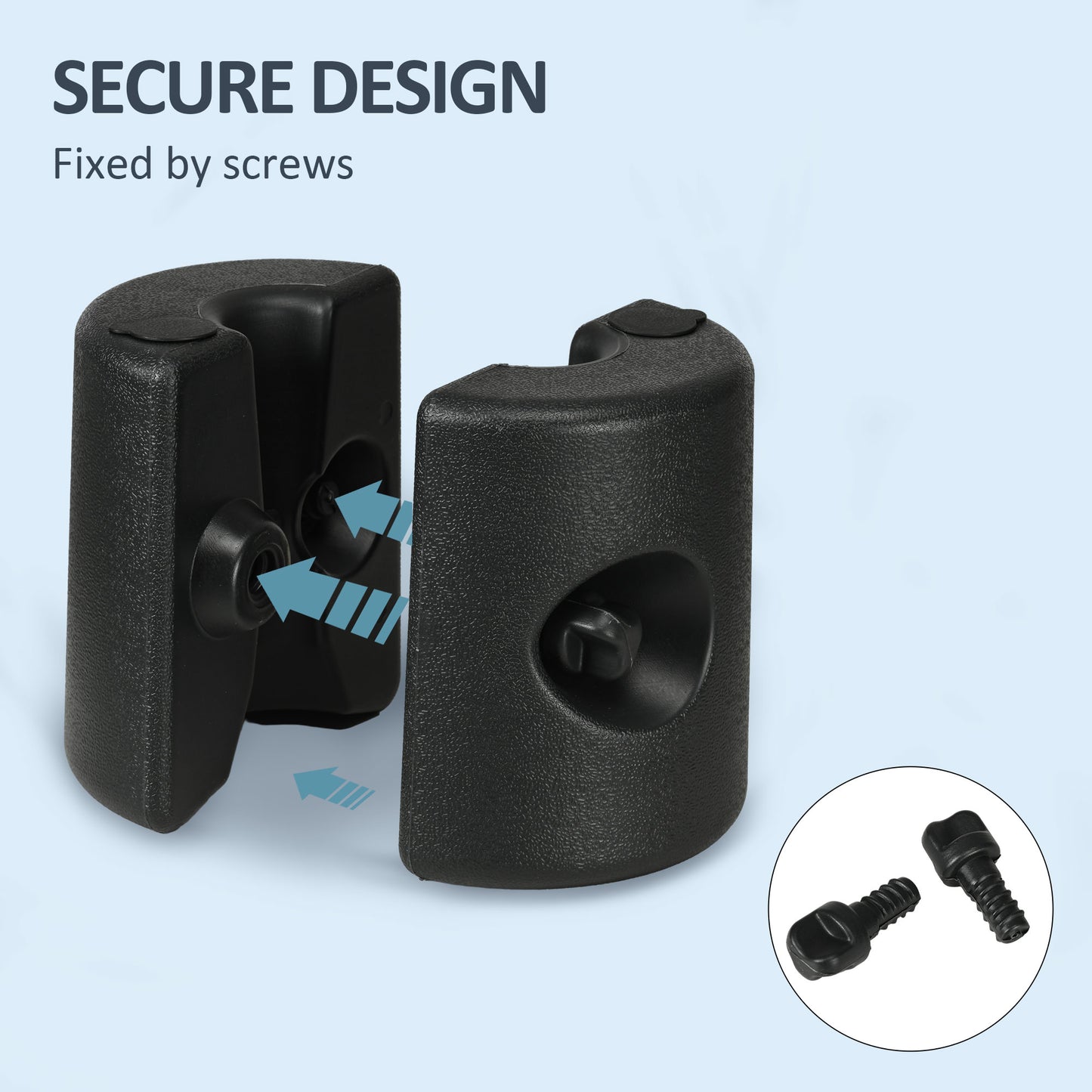 HDPE Tent Weights Set of 4, Canopy Weights, Fill with Water or Sand, 48KG