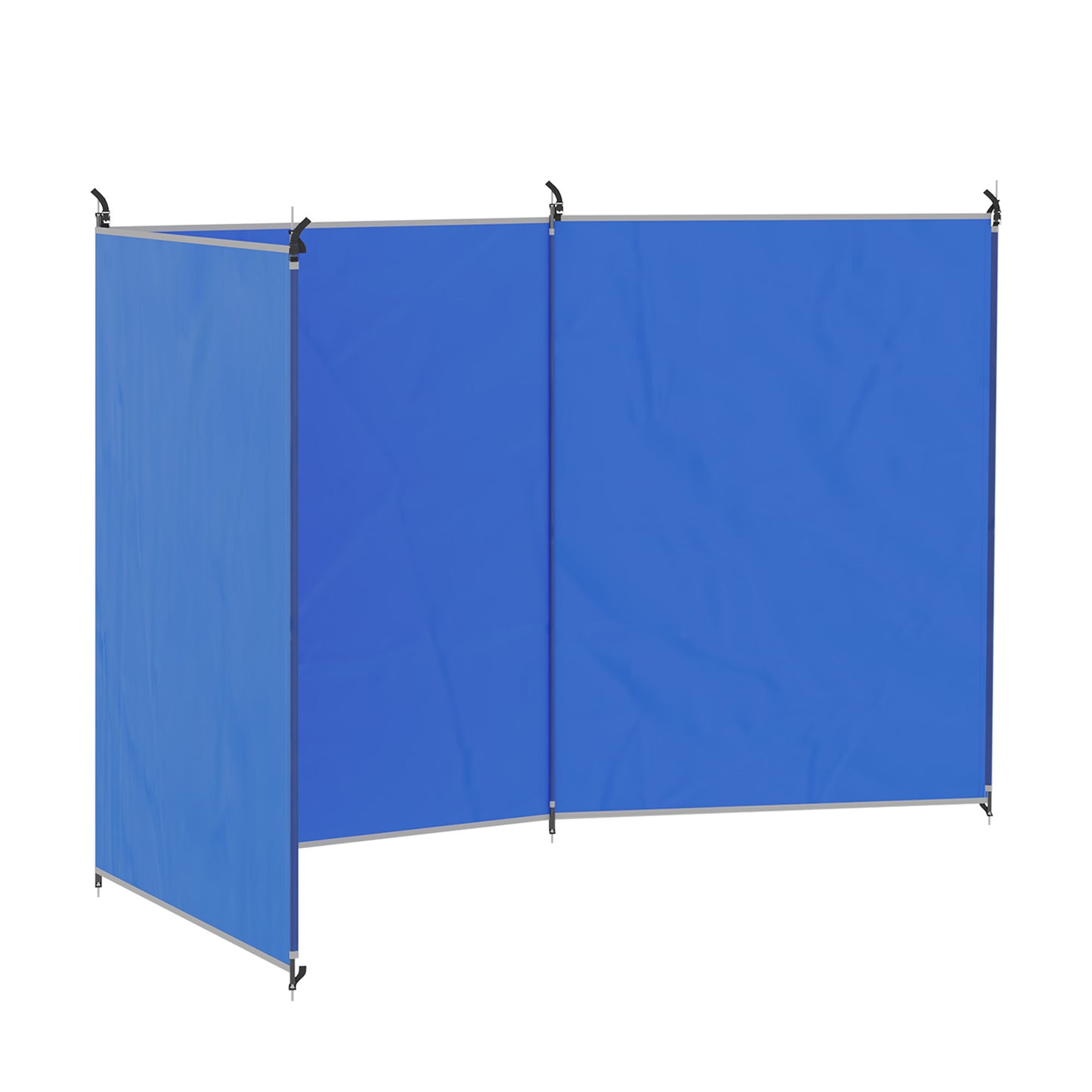 Camping Windbreak, Foldable Portable Wind Blocker w/ Carry Bag and Steel Poles, Beach Sun Screen Shelter Privacy Wall