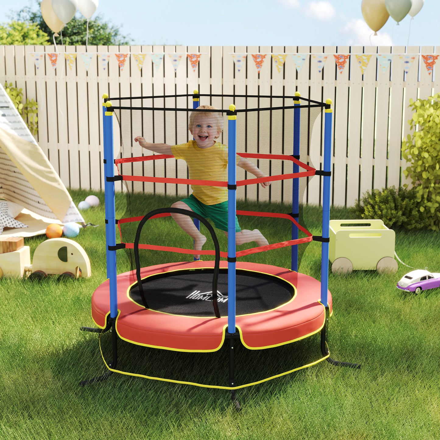 Kids Trampoline, with Safety Net, for Ages 3-10 Years