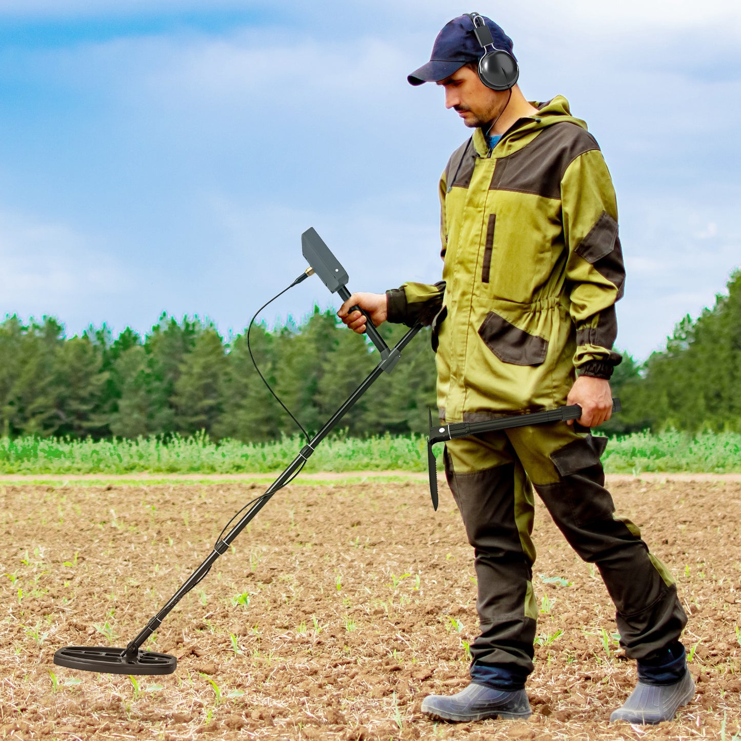 Metal Detector for Adults and Beginners, Gold Detector with Higher Accuracy IP68 Waterproof Coil