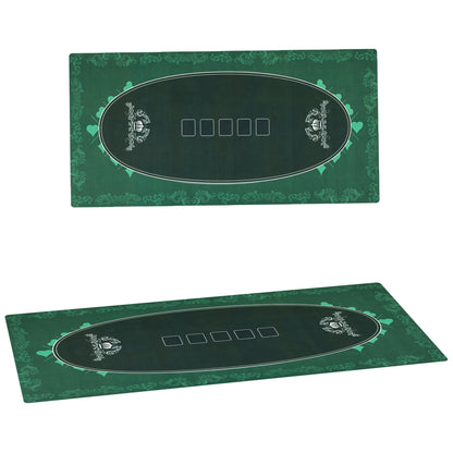 Professional Poker Mat, 12-Player Water-resistant Poker Table with Felt Surface, Carry Bag, Green