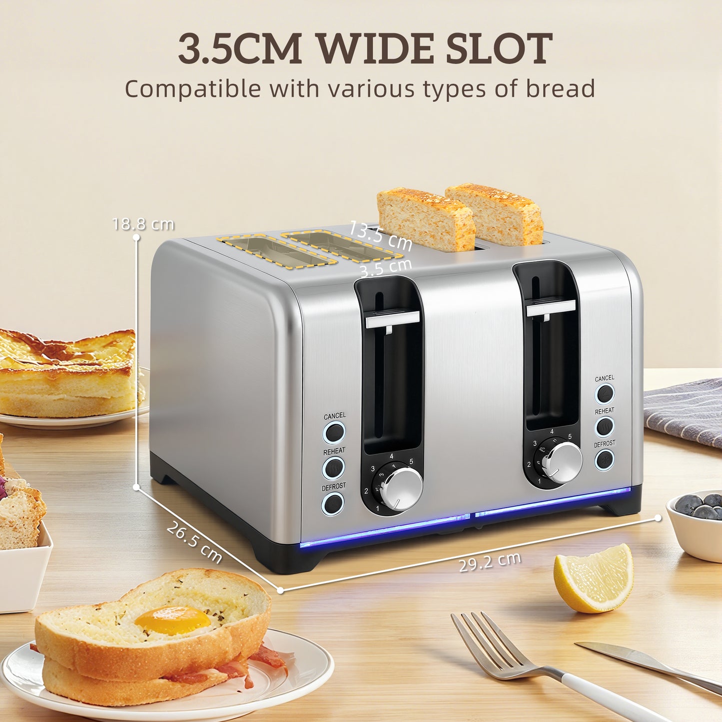 Kettle and Toaster Set, 1.7L 3000W Rapid Boil Jug Kettle with Otter Thermostat, Limescale Filter