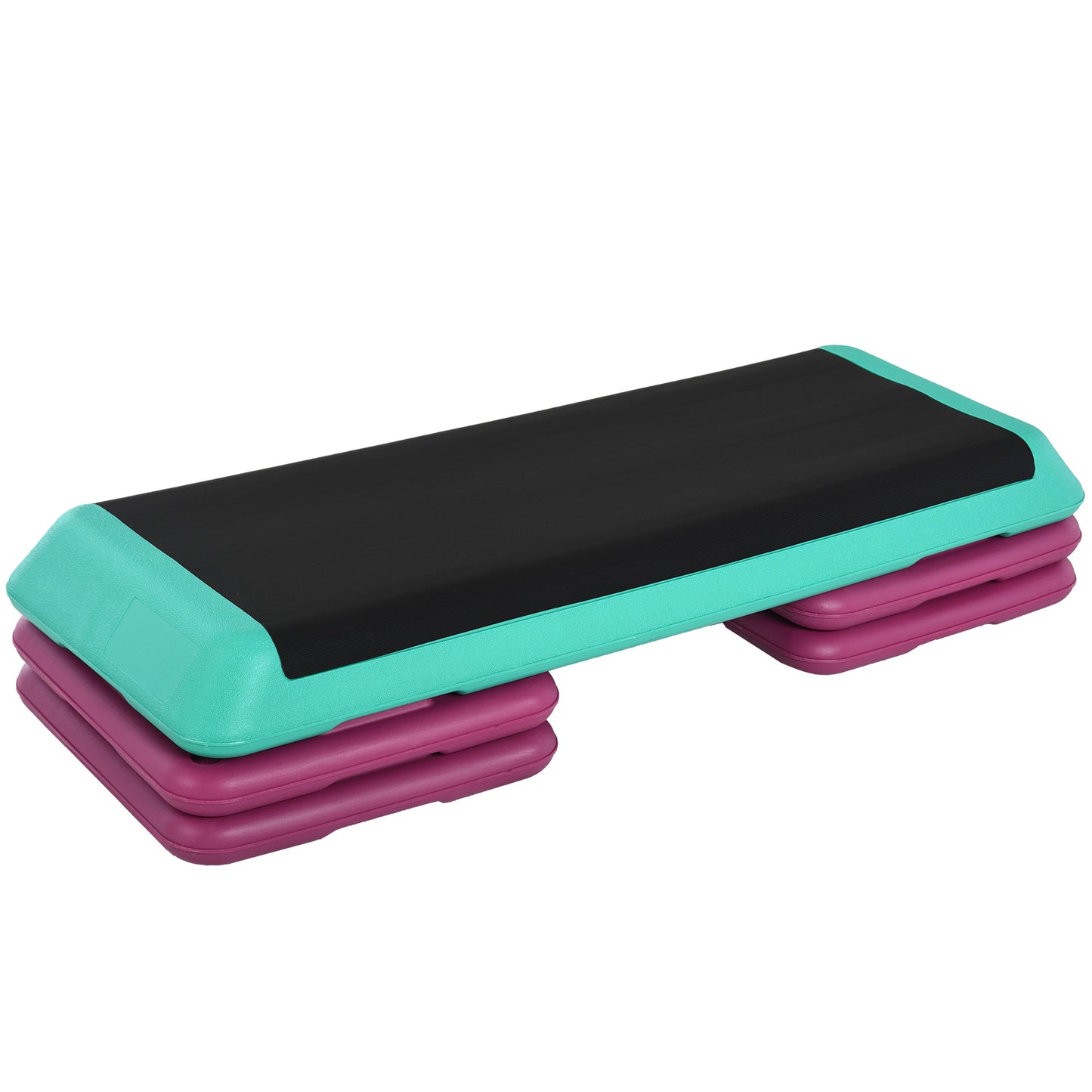 3-Level Aerobic Step 10/15/20cm Steppers for Exercise Workout w/ Non-Slip Top Compact Stepper Home Office Indoor Outdoor Fitn