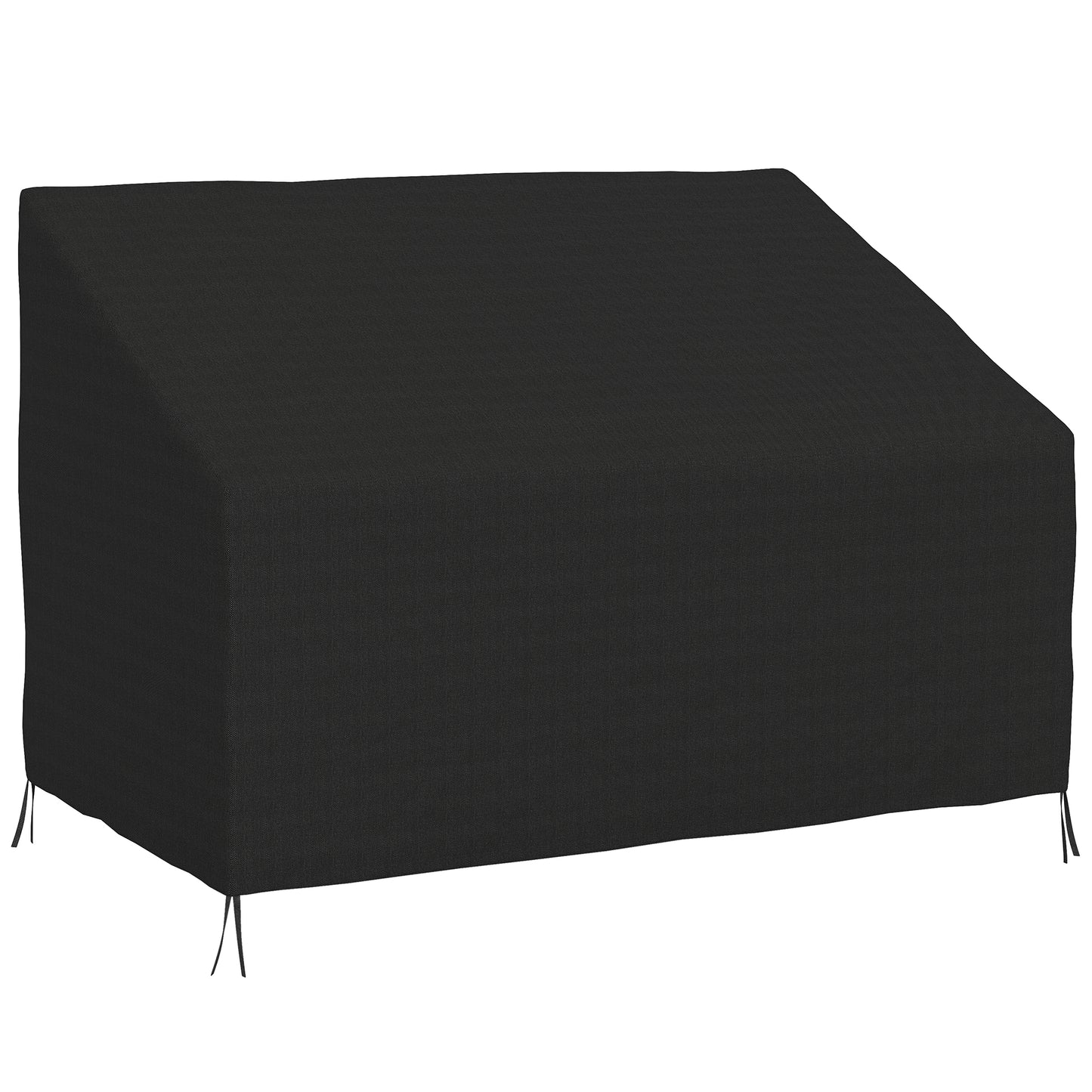 600D Oxford Cloth Furniture Cover, 2 Seater Sofa Protector for Garden Patio, Outdoor, Waterproof, Black