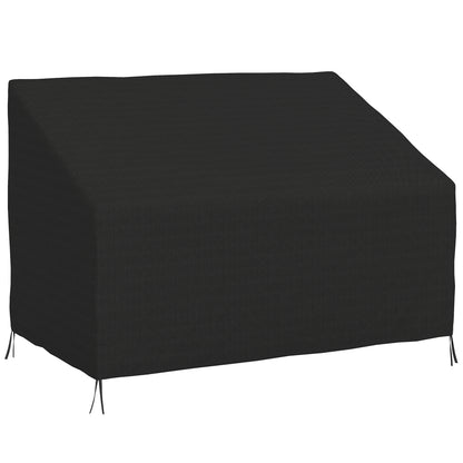 600D Oxford Cloth Furniture Cover, 2 Seater Sofa Protector for Garden Patio, Outdoor, Waterproof, Black