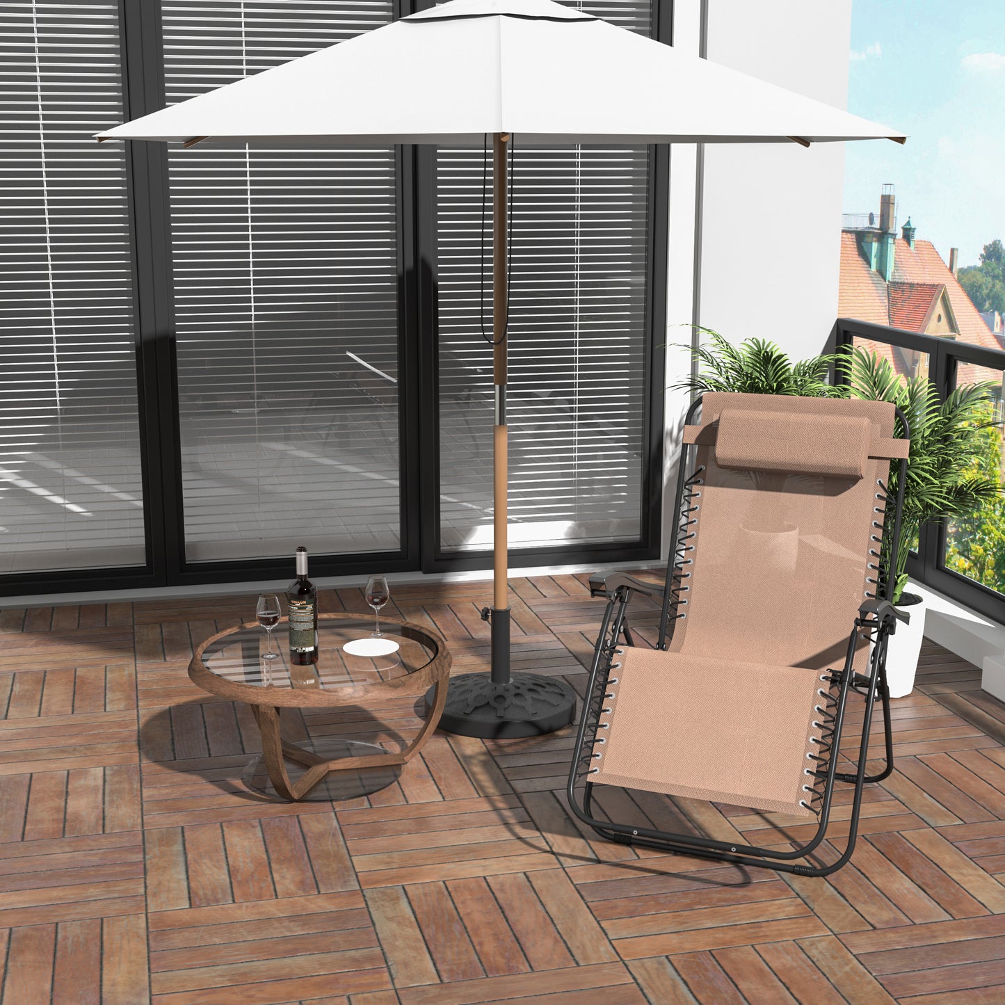 Zero Gravity Chair Metal Frame Texteline Armchair Outdoor Folding and Reclining Sun Lounger with Head Pillow for Patio Deckin