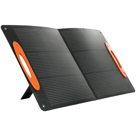 100W Portable Solar Panel, Foldable Solar Charger with USB-A & USB-C Fast Charging Output