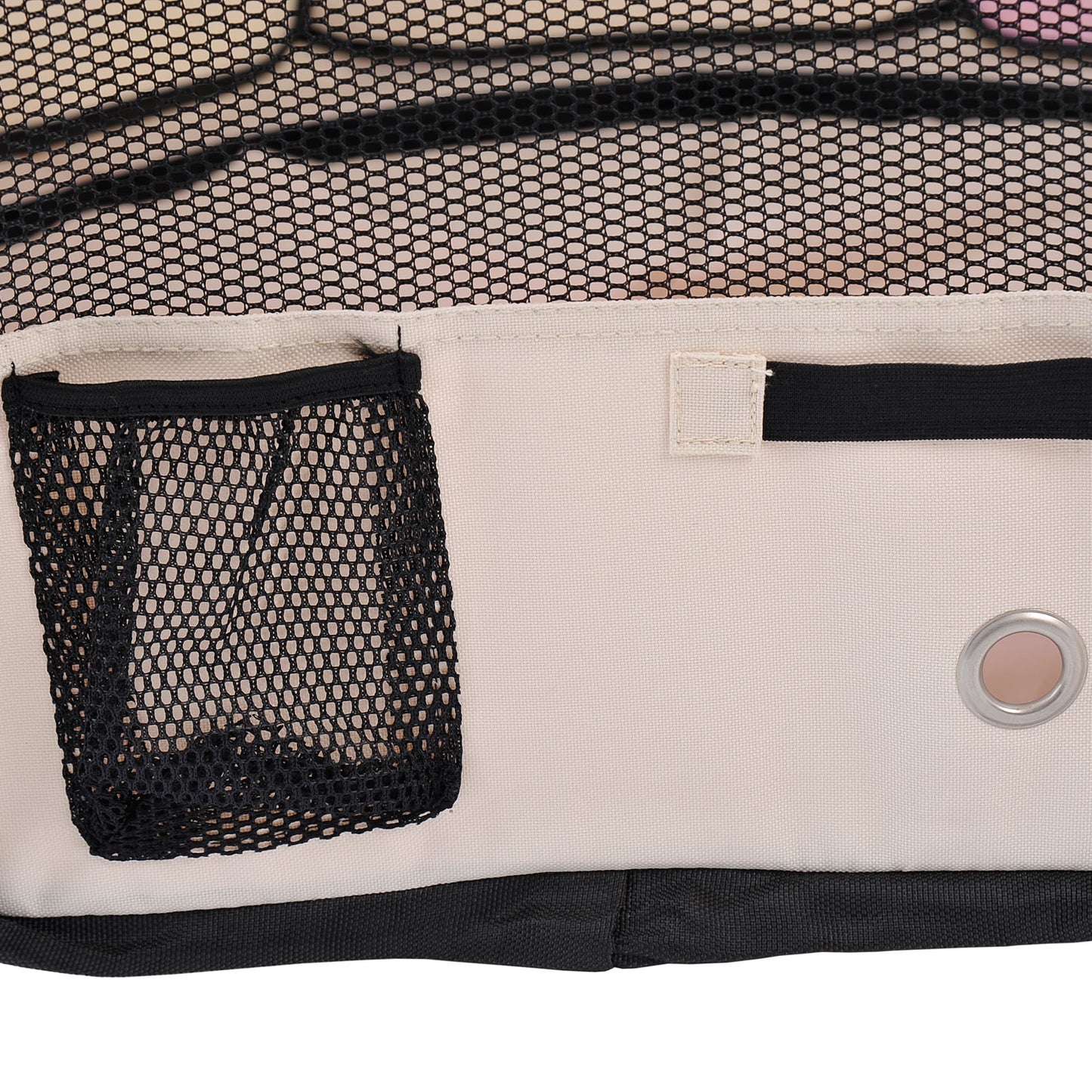 600D Oxford Soft Fabric Kennel, Portable Lightweight Cat Dog Playpen