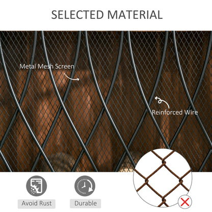 126cm 3-Panel Metal Folding Fireplace Screen Heat Flame Protective Guard Child Pet Home Spark Barrier Surround w/ Mesh Patter
