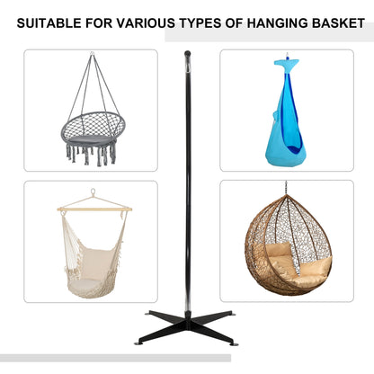 Hanging Hammock Stand Hammock Chair Stand C Stand Steel Heavy Duty Stand for Hanging Hammock Air Porch Swing Chair Indoor Out