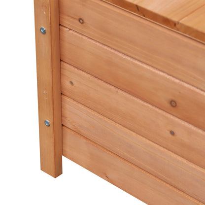 Two-Seater Garden Storage Bench - Natural