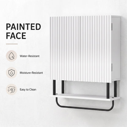 Bathroom Wall Cabinet Modern Space Saver Wall Mounted Cabinet Doors Storage White