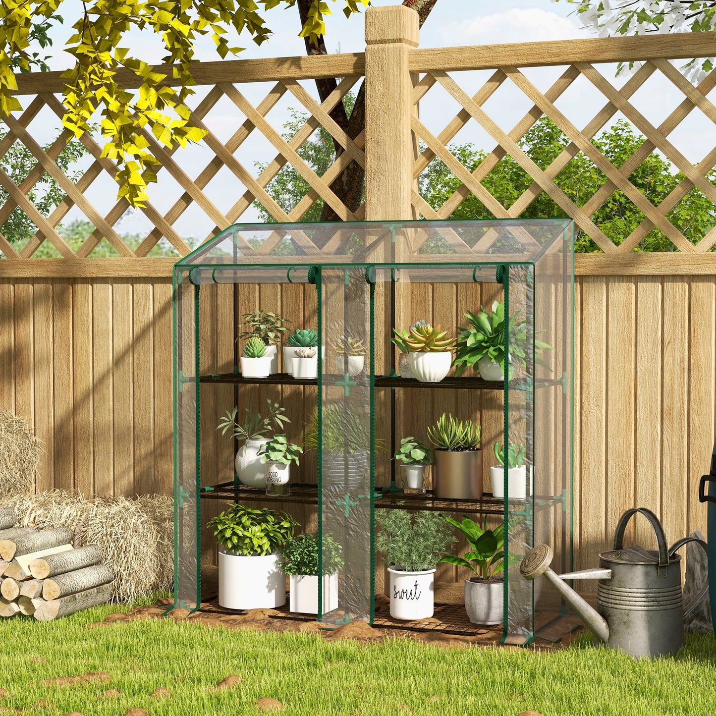 46 x 143cm Three-Shelf Mini Greenhouse - Clear