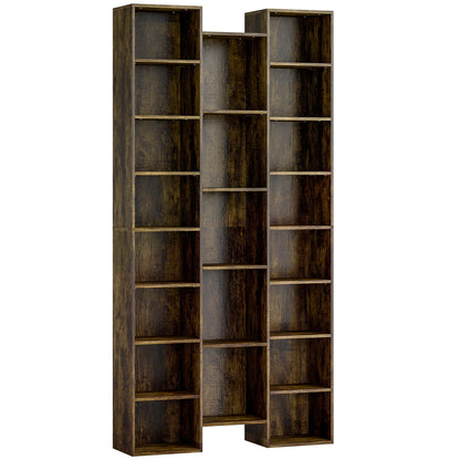 21-Compartment Bookshelf - Brown