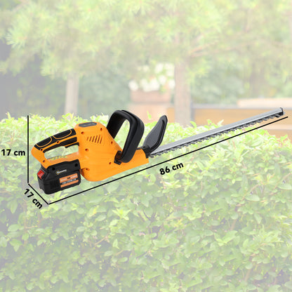 20" Cordless Hedge Trimmer, 18V Electric Hedge Cutter with 51cm Dual Action Blade