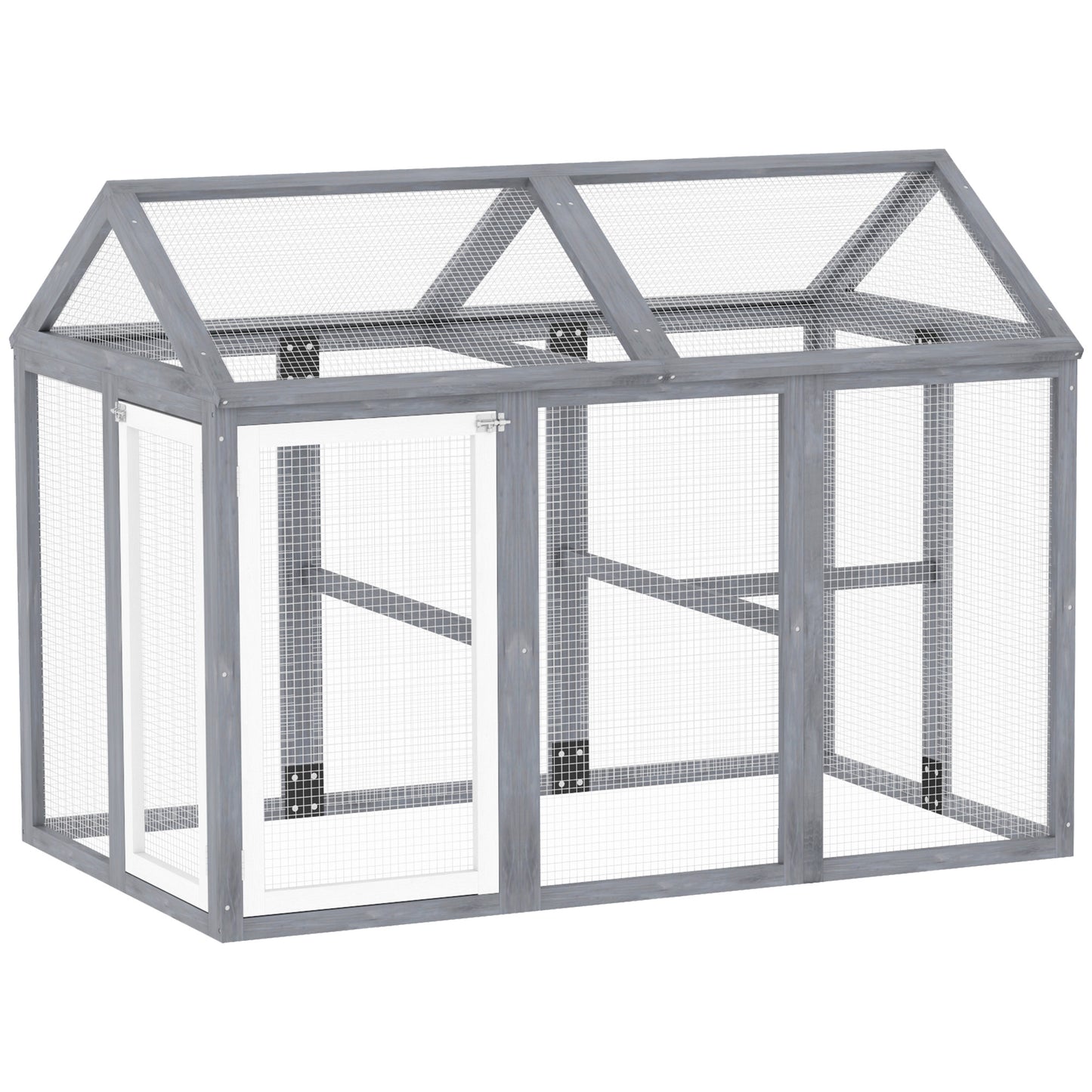 Large Chicken Run, Wooden Chicken coop, with Combinable Design - Wood Effect