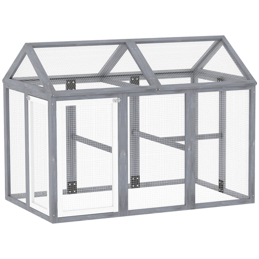 Large Chicken Run, Wooden Chicken coop, with Combinable Design - Wood Effect