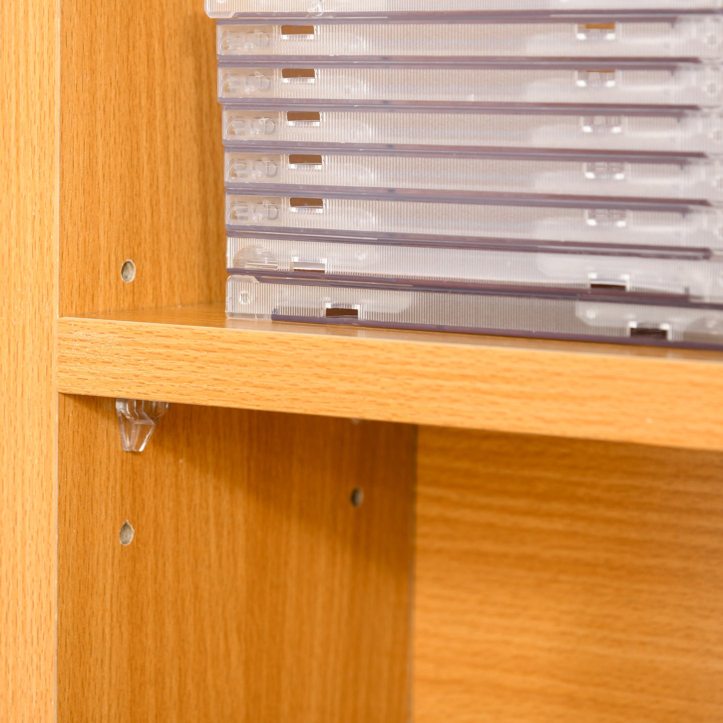 Adjustable Media Storage Unit – Beech Finish