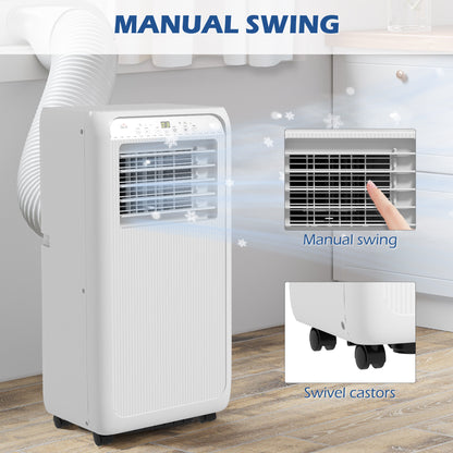 7,000 BTU Mobile Air Conditioner for Room up to 26m², with Dehumidifier, 24H Timer, Wheels, Window Mount Kit