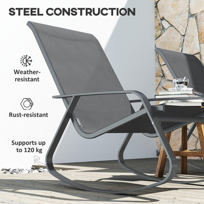 Rocking Garden Chair - Grey
