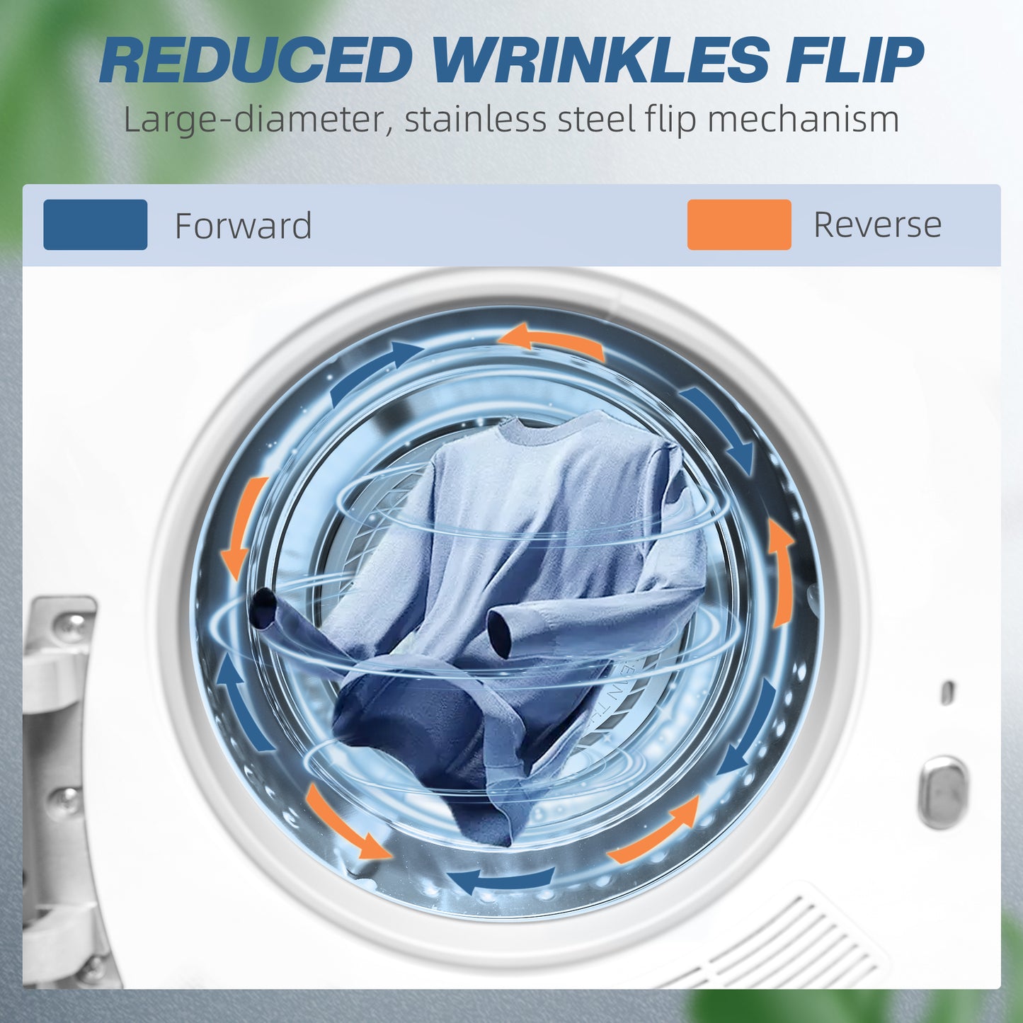 4kg Vented Tumble Dryer with 5 Drying Mode, 800W Compact Freestanding Front Tumble Dryer White