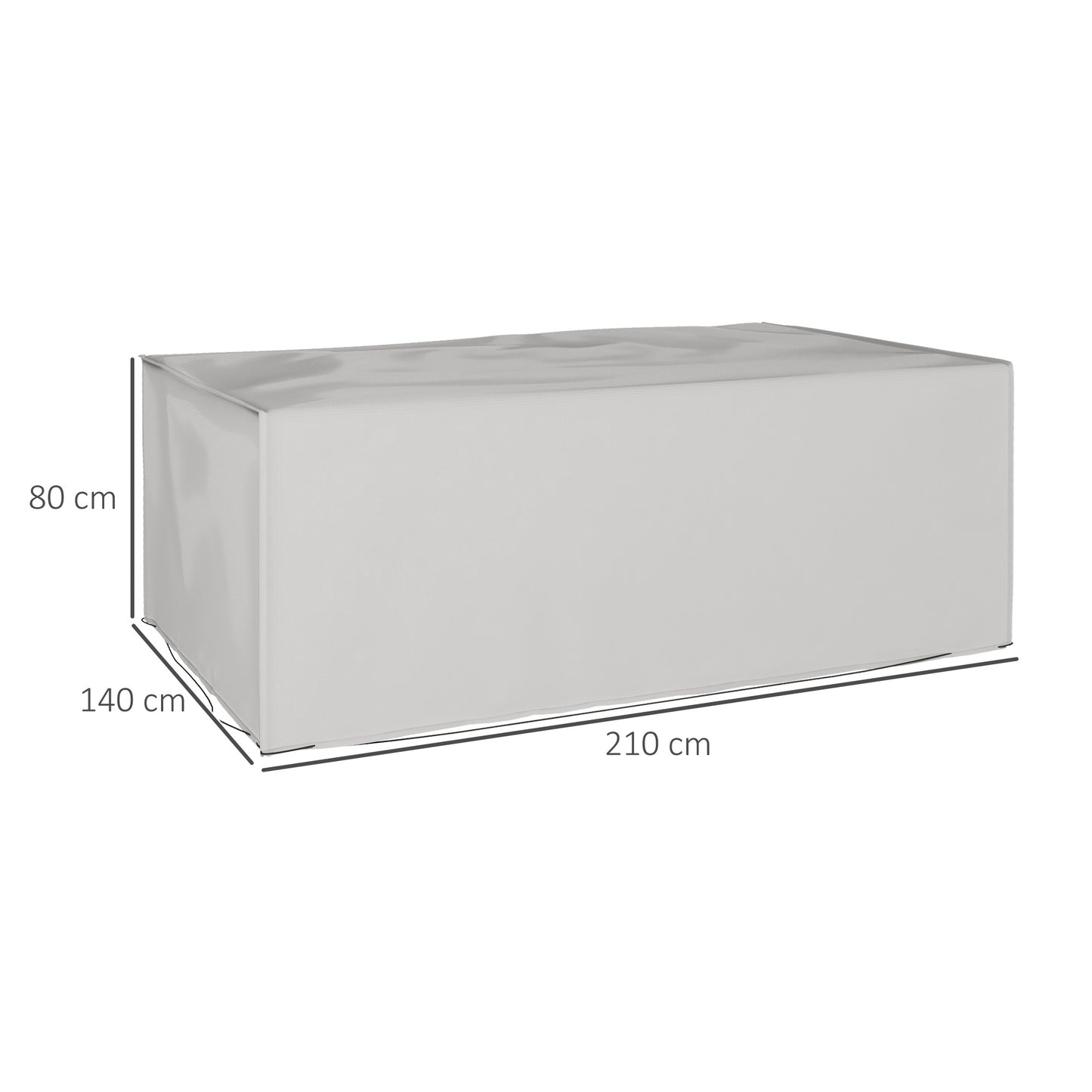 Outdoor Garden Furniture Cover Waterproof, Anti-UV 600D Heavy Duty Oxford Fabric Patio Furniture Cover for Rectangular Sofa T