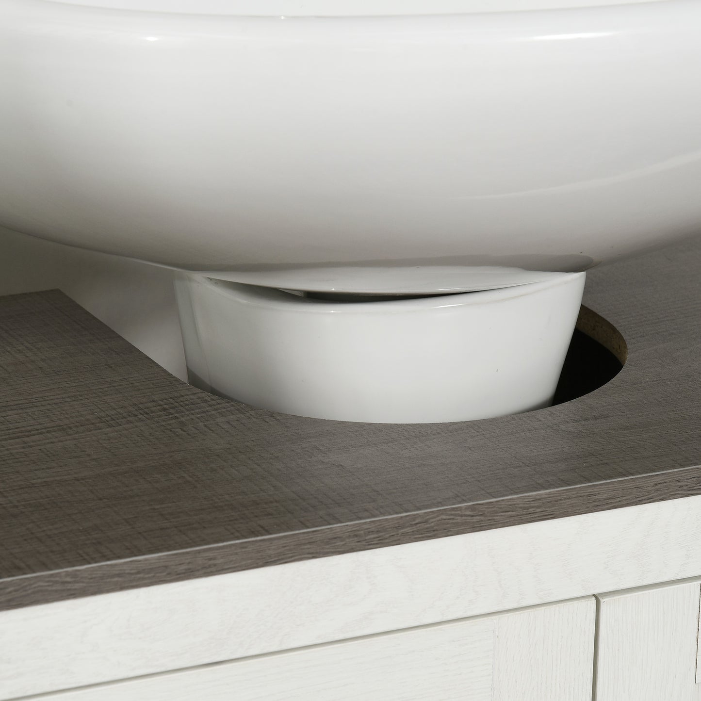 Modern Bathroom Sink Cabinet, Floor Standing Under Sink Cabinet, Freestanding Storage Cupboard with Adjustable Shelf