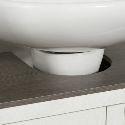 Modern Bathroom Sink Cabinet, Floor Standing Under Sink Cabinet, Freestanding Storage Cupboard with Adjustable Shelf