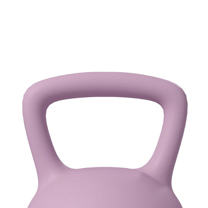 10KG Soft Kettlebell, Kettlebell with Non-Slip Handle for Home Gym, Weight Lifting, Strength Training, Purple/Grey