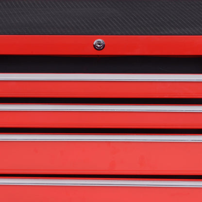 7-Drawer Tool Box on Wheels Tool Cabinet 150 Load with Lockable Swivel Castors, Red