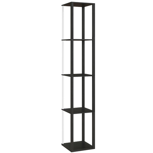 RGB LED Floor Lamp with Shelves, Modern Dimmable Standing Lamp with Remote Control