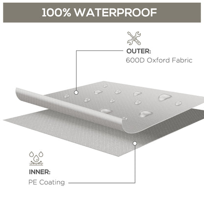 Outdoor Garden Furniture Cover Waterproof, Anti-UV 600D Heavy Duty Oxford Fabric Patio Furniture Cover for Rectangular Sofa T