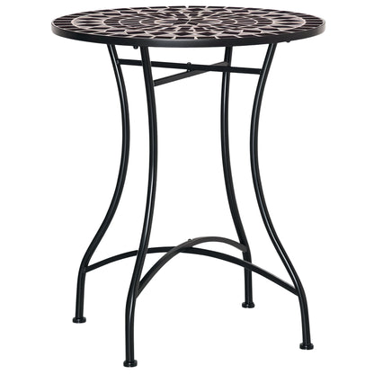Φ60cm Mosaic Outdoor Patio Table - Black