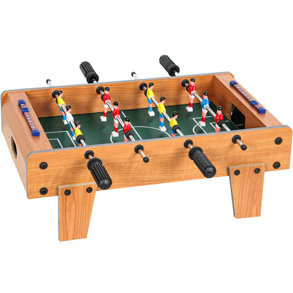 20 in Table-top Football Table with Stainless Steel Rods, Compact Foosball Table for Kids and Adults