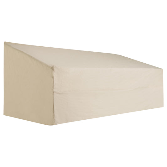 600D Oxford Cloth Garden Furniture Cover Waterproof, 3 Seater Sofa Protector for Patio, Outdoor, Beige, 218 x 111 x 63-101 cm