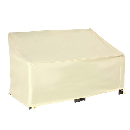 600D Oxford Cloth Furniture Cover, 2 Seater Sofa Protector for Garden Patio, Outdoor, Waterproof, Beige