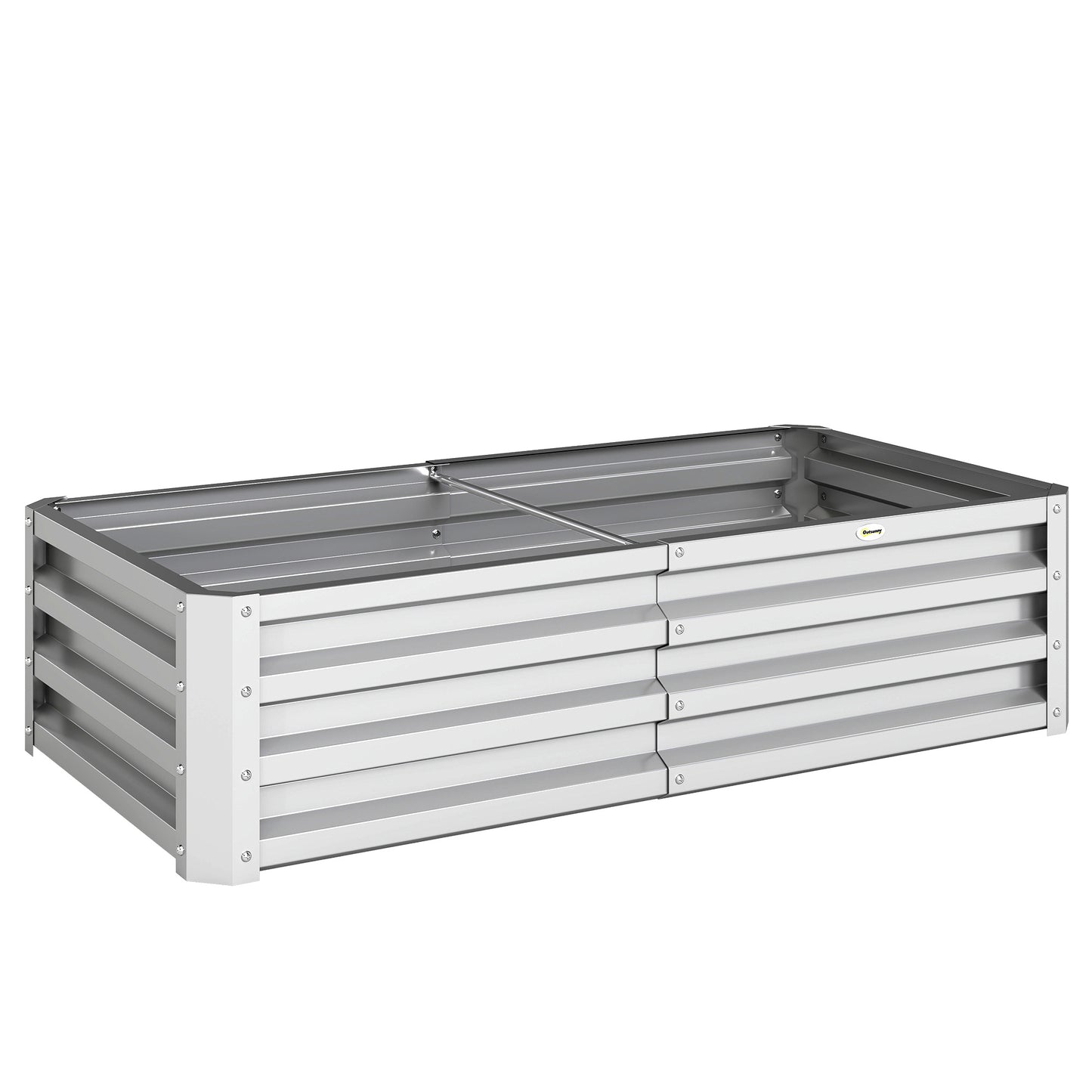 Raised Beds for Garden, Galvanized Outdoor Planters, for Herbs and Vegetables, Use for Patio, Backyard, Balcony, Silver