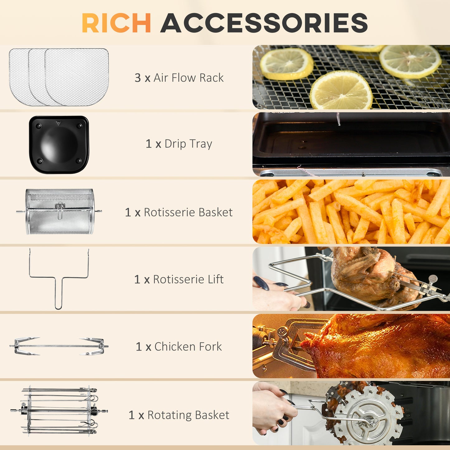 12L 8 in 1 Digital Air Fryer Oven with Roast, Bake, Dehydrate, 8 Preset Modes, Rapid Air Circulation, Timer, Inner Light