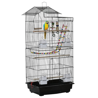 Bird Cage for Budgies, Finches, Canaries w/ Accessories, Toys, Tray