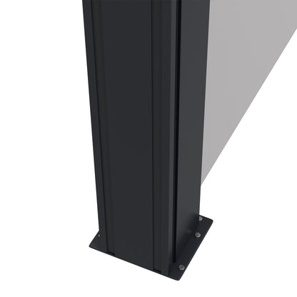 Retractable Side Awning, Outdoor Privacy Screen for Garden, Hot Tub, Balcony, Terrace, Pool, 400 x 180cm, Light Grey