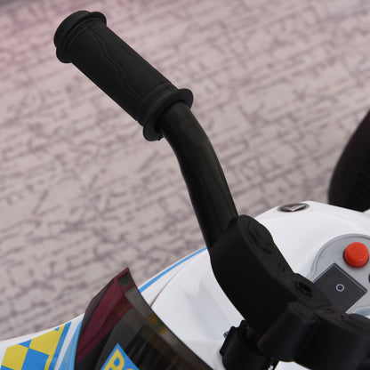 Kids Ride-On Police Bike 3-Wheel Vehicle w/ Music Lights Seat Handlebars Toddler NO POWER Child Learning Fun Development 18-3
