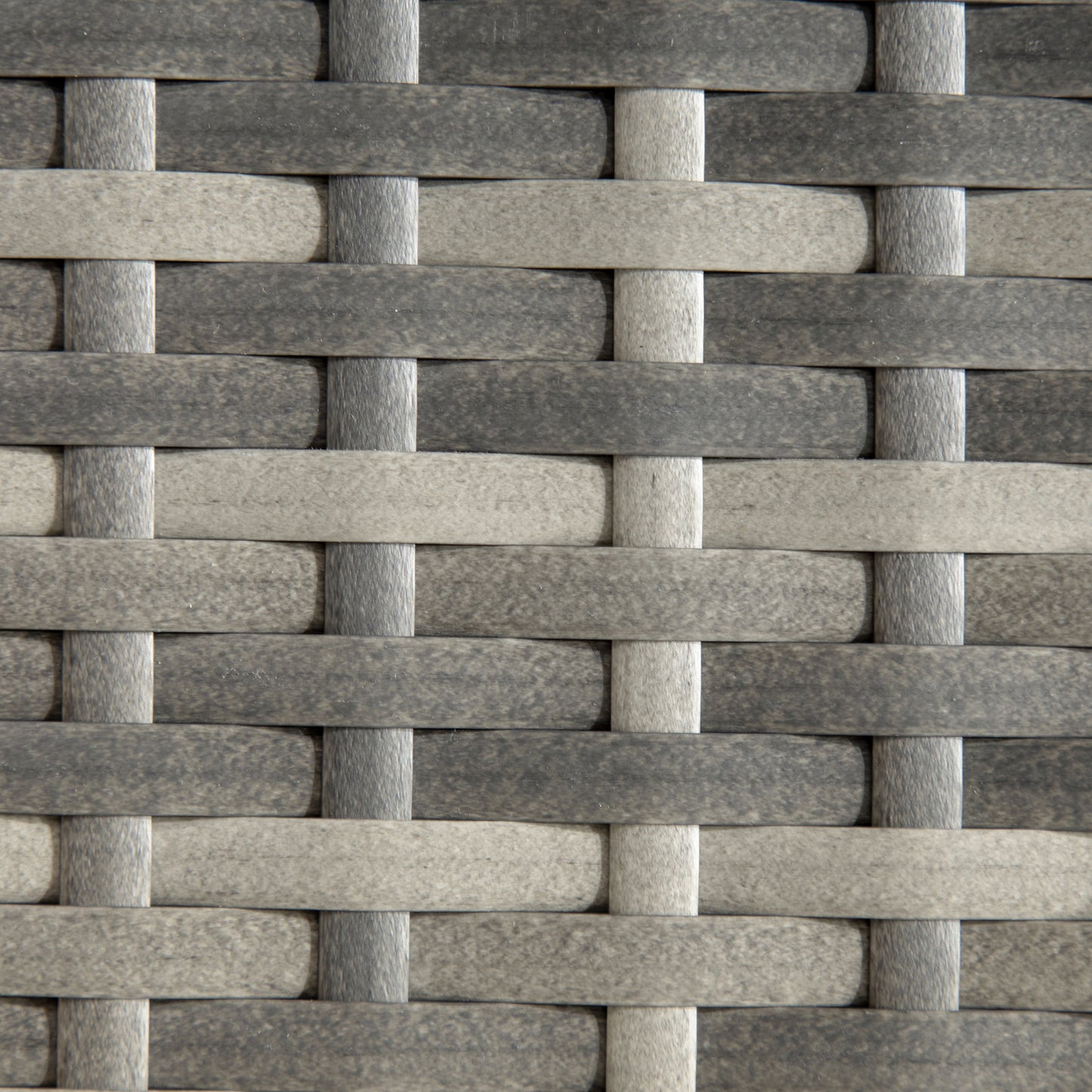 Rattan Side Table, Outdoor Coffee Table with Plastic Board Under the Full Woven Table Top for Patio, Garden, Balcony