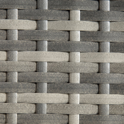 Rattan Side Table, Outdoor Coffee Table with Plastic Board Under the Full Woven Table Top for Patio, Garden, Balcony