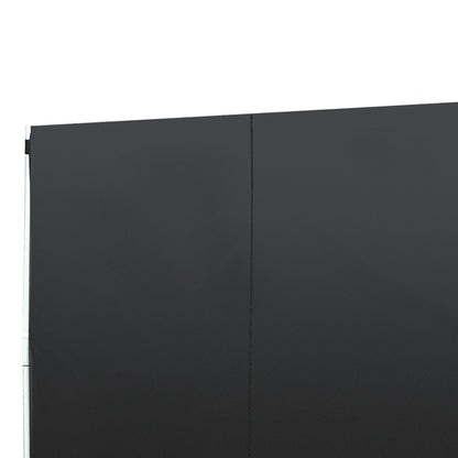 2.95 Meters Gazebo Replaceable Exchangeable Side Panel Wall Panels Walls With Window, Black